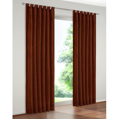Vorhang WIRTH "Trondheim 328 g/m²" Gr. 6, braun (schoko), B:132cm H:245cm, Chenille, Polyacryl, Gardinen Image