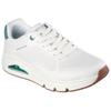 Sneaker SKECHERS "UNO ICON", Herren, Gr. 40, grün (weiß, grün), Leder, sportlich, Schuhe, Keilsneaker, Sneaker mit Luftkissen