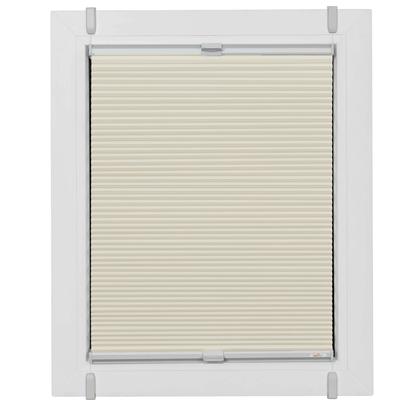 Wabenplissee SUNLINES "One Size Style Honeycomb VD", beige (creme, grau, grau), B:65cm H:210cm, Obermaterial: 85% Polyester, 15% sonstige Fasern, Plissees, Zubehörfarbe grau, zum Klemmen Image