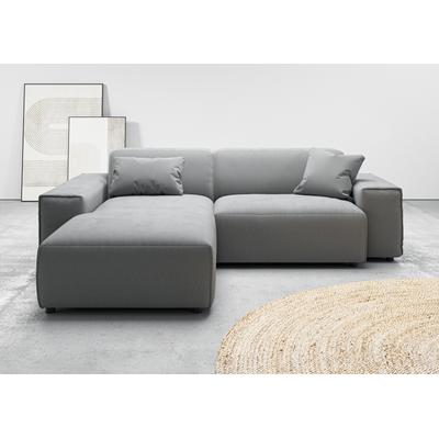 Ecksofa ANDAS "Glimminge L-Form auch in Breitcord, Feincord + Easy care-Bezug", grau, B:234cm H:71cm T:191cm, 100% Polyester, Sofas, Breite 234, Zierkissen Image