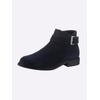 Stiefelette HEINE, Damen, Gr. 36, blau (marine), Leder, Rindsleder, Veloursleder, modisch, Schuhe