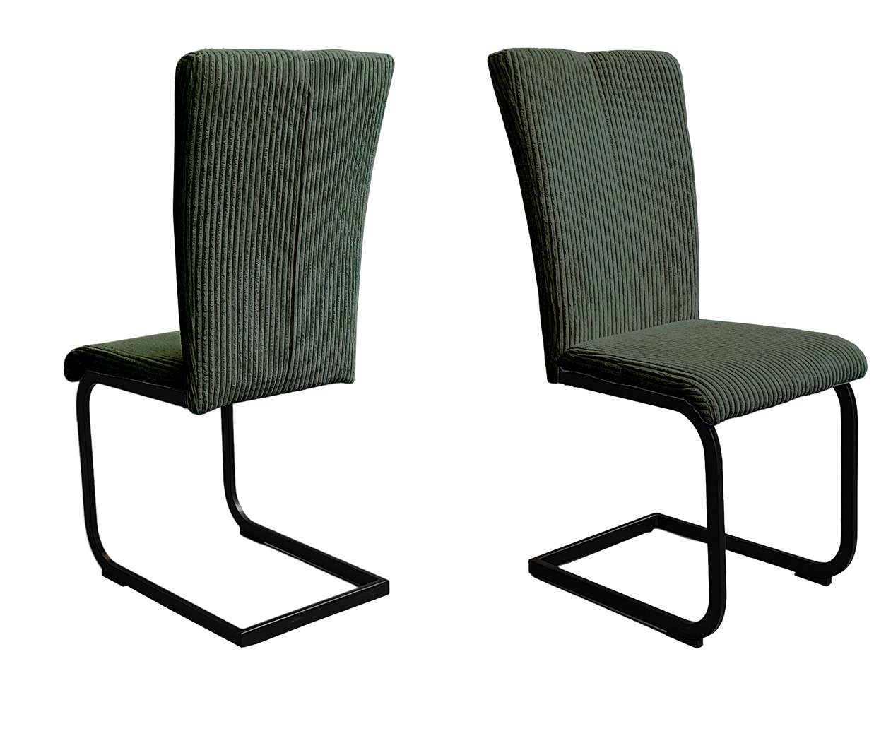 Freischwinger HOME AFFAIRE "Oliver", grün (dunkelgrün (castello 8641), schwarz), B:43cm H:98cm T:55cm, 92% PES, 8% Nylon, Stühle, Freischwinger, Stuhl belastbar bis 120 Kg