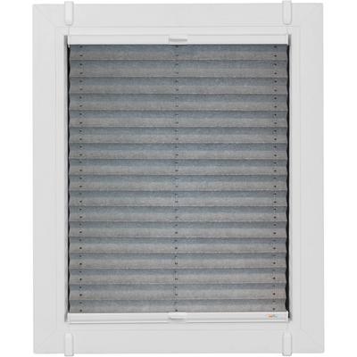 Plissee SUNLINES "Young Style Energy Saving", bunt (silberfarben, weiß, weiß), B:47,5cm H:210cm, Obermaterial: 100% Polyester, Plissees, nach Maß, mit Energiespareffekt, verspannt mit Simply-Fix Klemmträger Image