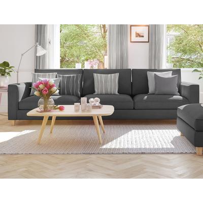 Dekokissen WIRTH "DALLAS" Gr. 2, braun (braun, gemustert, unifarben), B:50cm L:50cm, Polyester, Kunstfaser, Dekokissen_Sitzkissen_Kissenhüllen, Kissenhülle ohne Füllung, 2 Stück Image