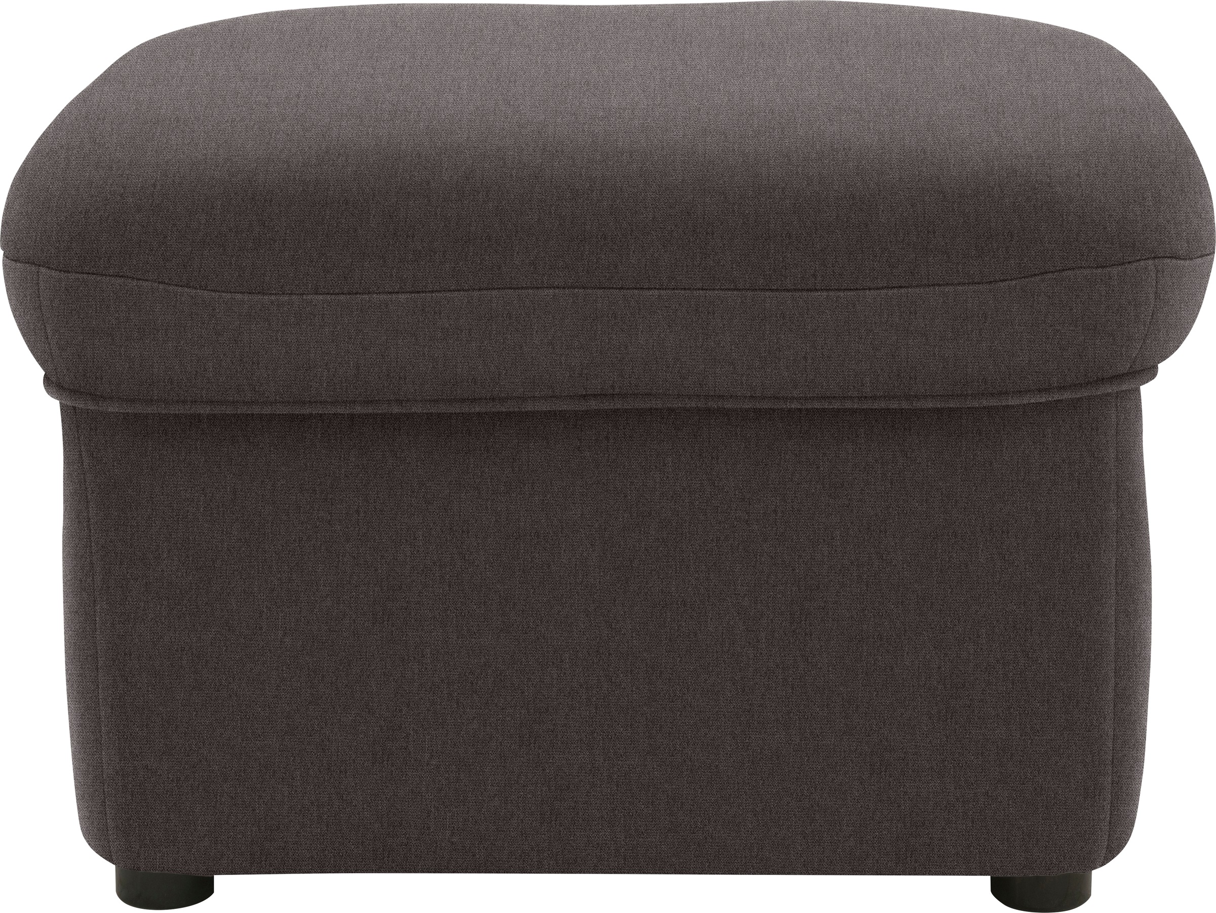 Hocker DOMO COLLECTION "Faenza", braun (espresso), B:60 H:41 T:60, 92% Polyester, 8% Nylon, Hocker, Polsterhocker, DOMO collection Hocker, in großer Farbvielfalt Image