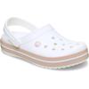 Clog CROCS "Crocband Clog", Damen, Gr. 36, rosa (weiß, rosa), sportlich, Schuhe, Sommerschuh, Schlappen, Hausschuh mit zweifarbiger Laufsohle