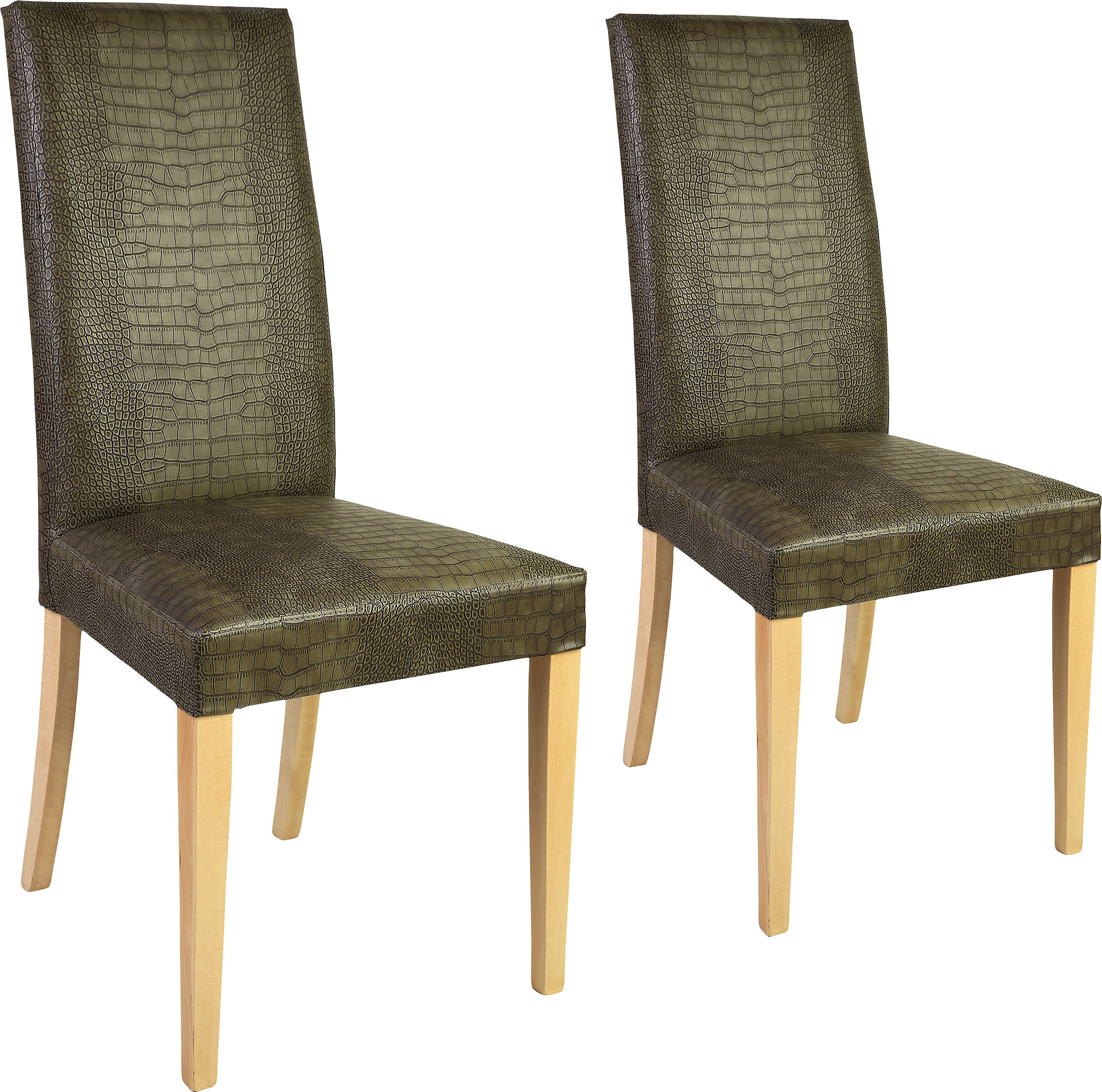 Polsterstuhl HOME AFFAIRE "Java", grau (grau, natur), B:47cm H:99cm T:57cm, Stühle, Polsterstuhl, Kunstlederbezug mit Animalprägung