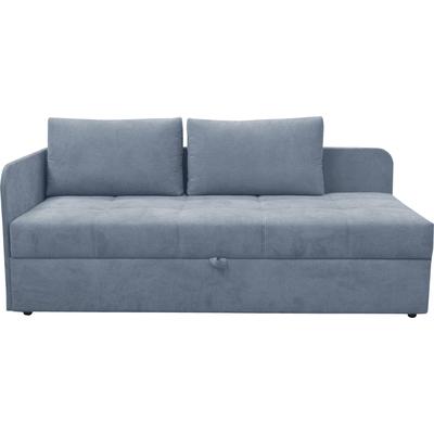 Schlafsofa ALINA "Marla", blau (blaugrau xbo 26), B:205cm H:73cm T:95cm, Struktur fein XBO (100% Polyester), Sofas, inkl. Stauraum & 2 Rückenkissen, Armlehne wahlweise links oder rechts Image