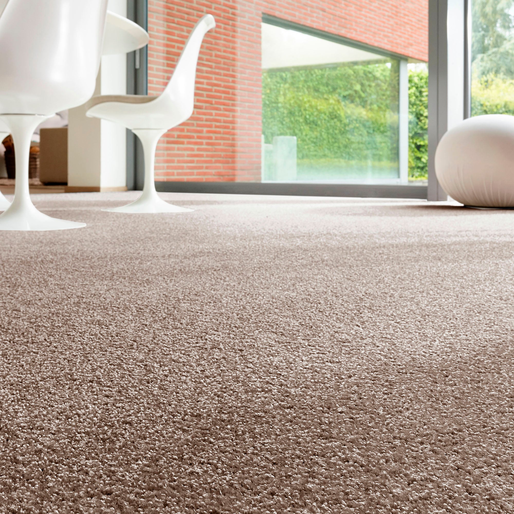 Teppichboden ANDIAMO "Rubinoy, Schlinge, Made in Belgium", braun, B:400cm H:8,5mm L:450cm, Kunstfaser, Teppiche, Breite 400 cm oder 500 cm, Wohnzimmer, strapazierfähig & robust Image
