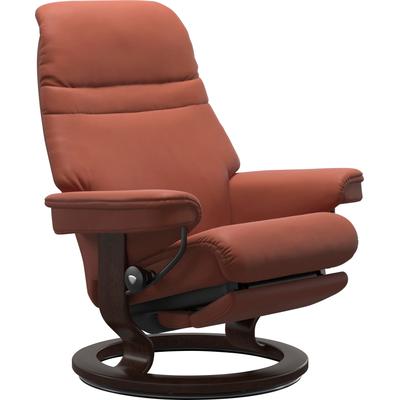 Relaxsessel STRESSLESS "Sunrise", rot (henna paloma), B:88cm H:103cm T:78cm, Leder BATICK: BATICK ist ein leicht korrigiertes, durchgefärbtes und genarbtes Möbelleder, bei dem die meisten Unebenheiten und Spuren in der Regel entfernt wurden., Leder... Image