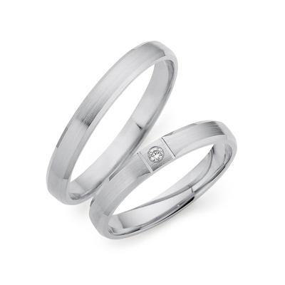 Trauring PHÖNIX "Schmuck Geschenk Silber 925 Ehering LIEBE, 930786, 930787" Gr. 66, silber (silberfarben), Fingerringe, 66, ohne Brillant, Silber 925 (Sterlingsilber), 3mm, Made in Germany - wahlweise mit oder ohne Brillant Image