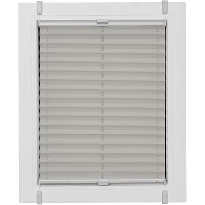Plissee SUNLINES "One Size Style Crepe", grau (grau, grau, grau), B:60cm H:130cm, Obermaterial: 85% Polyester, 15% sonstige Fasern, Plissees, Zubehörfarbe grau, zum Klemmen Image