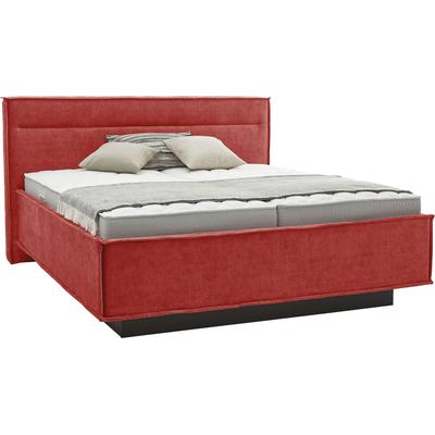 Polsterbett MUSTERRING "JustB SC 100", rot (rot, orange, rot, orange, anthrazit), B:200cm H:115cm L:215cm, Polyester 53%, Polyacryl 40%, Viskose 7%, Betten, inklusive Matratze und Lattenrost, verschiedene Härtegrade und Farben Image