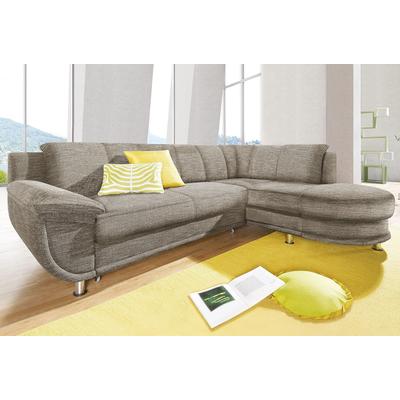 Ecksofa TRENDMANUFAKTUR "Rondo, zeitlos und elegant, OTTOs Choice, bequem, L-Form", beige (sand, beige), B:265cm H:85cm T:190cm, Softlux-Kunstleder, Primabelle-Microfaser, NaturLeder (handschuhweiches Rindsleder in Sitz und Rücken mit... Image