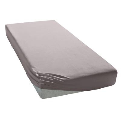 Spannbettlaken ELEGANTE "Mako-Jersey", silber (silberfarben), B:180-200cm L:200-220cm, Mako-Jersey, Obermaterial: 97% Baumwolle, 3% Elasthan, Laken, in hochwertiger Qualität mit Elasthan-Anteil Image