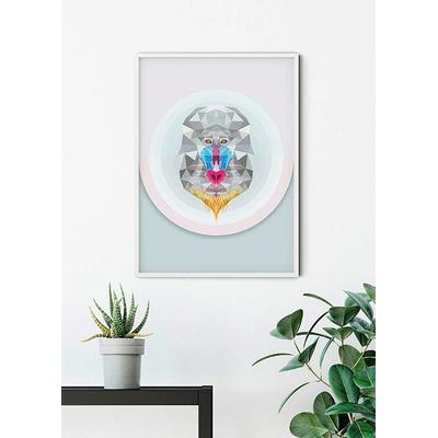 Bild KOMAR "Baboon", bunt (farbe bild(er): bunt), B:30cm H:40cm, Papier, Holz, Bilder, Wandbild zur Dekoration - ohne Rahmen Image