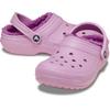 Clog CROCS "Classic Lined", Damen, Gr. 43, hydrangea fliederfarbe, casual, Schuhe, Pantolette, Hausschuh, Winterschuh mit Warmfutter