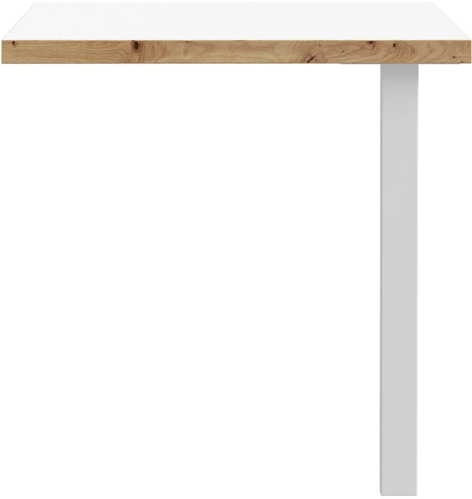 Ansteckplatte FORTE "Keflav", weiß (weiß, artisan eiche), B:75cm H:74,1cm T:75cm, Dekorfolie, FSC-zertifizierter Holzwerkstoff, Ansatztischplatten, Breite 75 cm Image