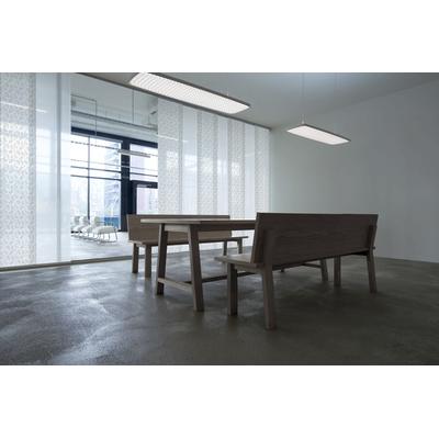 Gardinenschiene GARESA "Flächenvorhangschiene SMART", grau (aluminiumfarben), L:350cm, Kunststoff, Aluminium, Gardinenstangen, Aluminiumschiene für Vorhänge mit Gleiter, verlängerbar, Wand Image