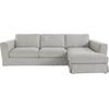 Ecksofa TIMBERS "Vintage L-Form", grau (light granit), B:284cm H:83cm T:165cm, 100%PES, Sofas, Ecksofa, 3-Sitzer Polsterecke im Landhausstil, mit abnehmbarer Husse