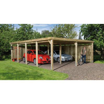 Doppelcarport WEKA "Gr. 3", braun, H: 215cm, Carports Image