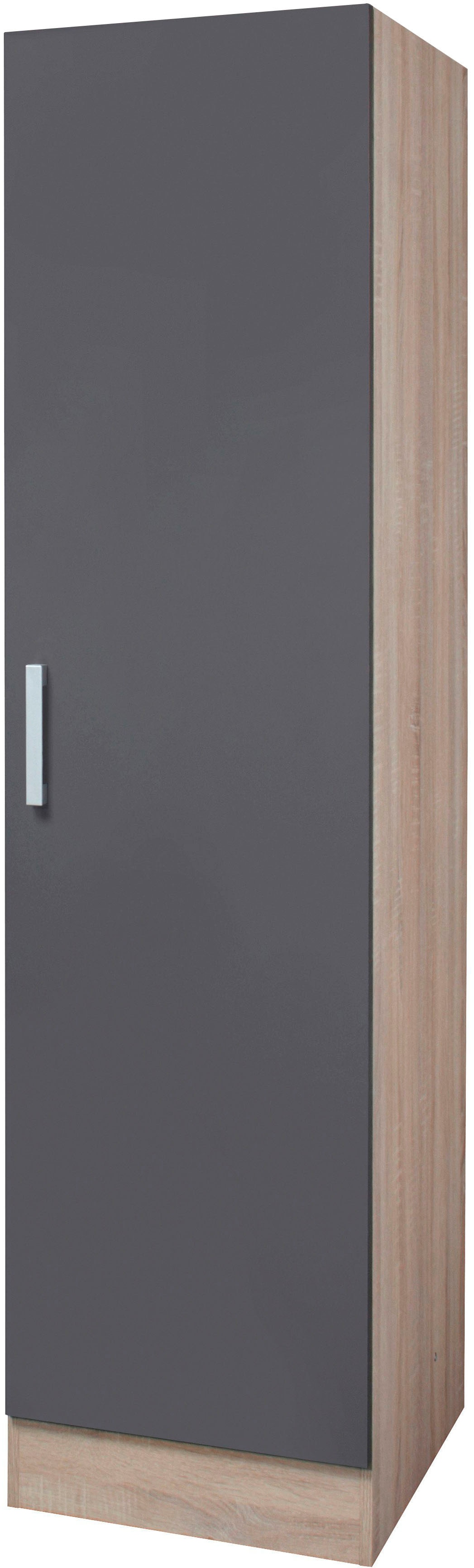 Vorratsschrank KOCHSTATION "KS-Toronto", grau (anthrazit), B:50cm H:200cm T:60cm, Spanplatte, Schränke, Breite 50 cm, mit 8 Einlegeböden
