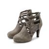 Stiefelette LASCANA, Damen, Gr. 39, grau, Obermaterial: 100% Lederimitat. Futter: 100% Lederimitat. Decksohle: 100% Lederimitat. Laufsohle: 100% Synthetik, unifarben, modisch, Schuhe, Stiefel, Boots mit Cut-Outs VEGAN