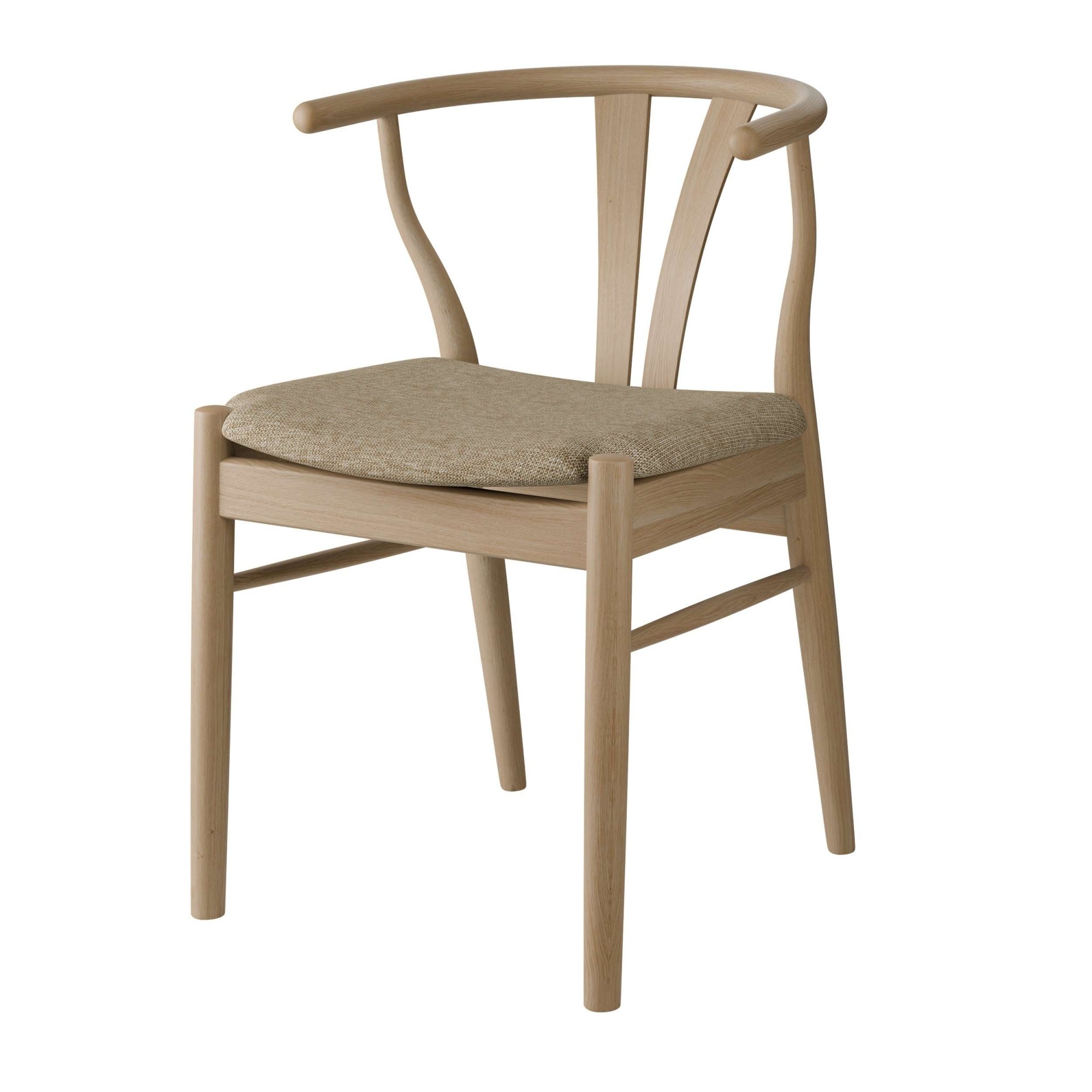 Stuhl HAMMEL FURNITURE "Freja, Esszimmerstuhl, Wohnzimmerstuhl", , eiche weiß geölt, eiche weiß geölt, B:53cm H:75cm T:54cm, Massivholz, Stoff, Stühle, Massivholz, gepolsterte Sitzfläche, versch. Farbvarianten Image