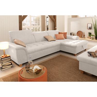 Ecksofa HOME AFFAIRE "Lyla L-Form", beige (natur), B:279cm H:81cm T:170cm, Sofas, mit Recamiere, wahlweise mit Rückenfunktion und zusätzlich mit Bett Image