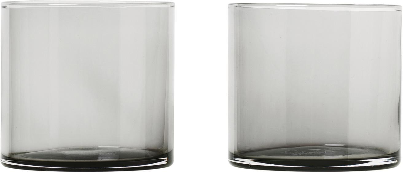 Gläser-Set BLOMUS "MERA", grau, H:7cm Ø:7,5cm, Glas, Trinkgefäße, 200 ml, 2-teilig Image