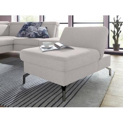Hocker SIT & MORE "Brisbane", silber, B:77cm H:43cm T:112cm, Soft clean (98% Polyester, 2% Polyamid), Hocker, Sitzhocker, Fußhöhe 12 cm, mit Federkern und Klappfunktion Image