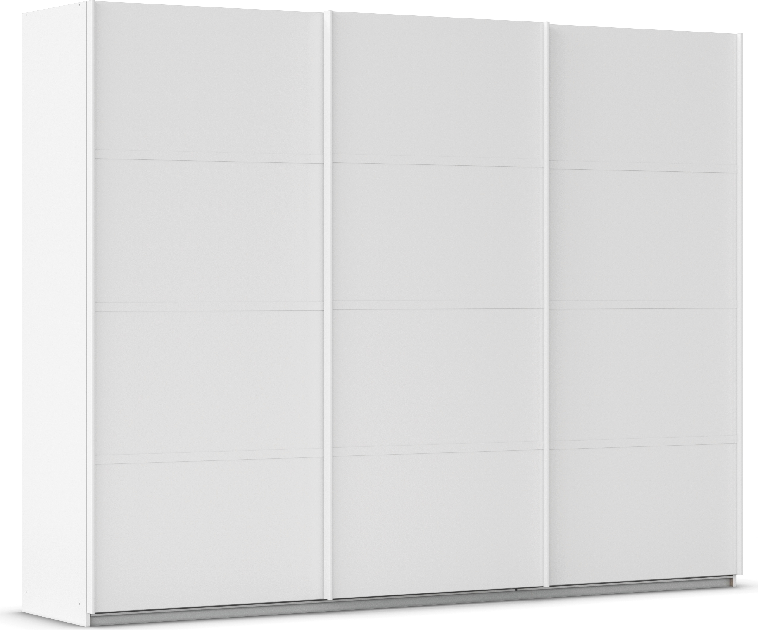Kleiderschrank RAUCH "Schwebetürenschrank OTTO´s Choice Garderobe Schrank TOP ANGEBOT Avola", weiß (alpinweiß, leisten weiß), B:271cm H:229cm T:62cm, Holzwerkstoff, Schränke, mit eleganten Zierleisten in Chrom, Schwarz oder Weiß MADE IN GERMANY Image