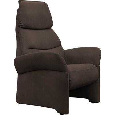 Relaxsessel ALINA "Savin", braun (dunkelbraun xbo 4), B:84cm H:114cm T:88cm, Struktur fein XBO (100% Polyester), Sessel, in Größe M, Liegefläche 180cm, verstellbar, optional mit Aufstehhilfe Image