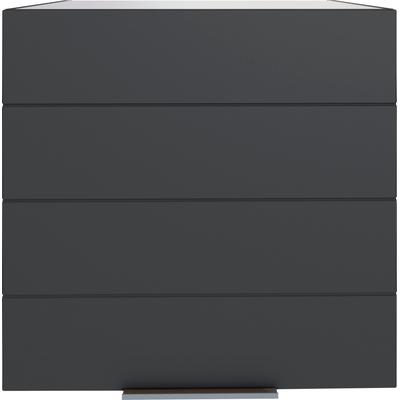 Hängeschrank KOCHSTATION "KS-Luhe", grau (grau matt, grafit), B:60cm H:57cm T:34cm, MDF, Schränke, Küchenhängeschrank, 60 cm breit, hochwertige MDF-Fronten mit waagerechter Lisene Image