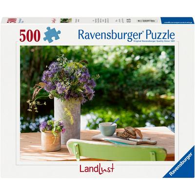 Puzzle RAVENSBURGER "Blumengruß am Gartentisch", bunt, Puzzles, KinderB:49cm H:36cm, Pappe, Motiv, Made in Germany, B:49cm H:36cm Image