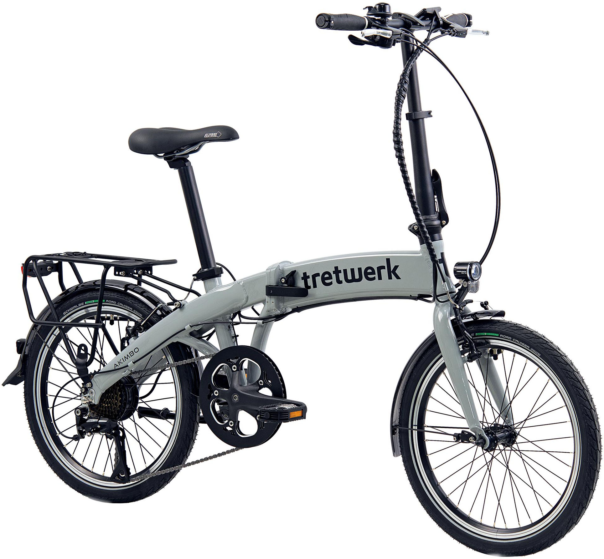 E-Bike TRETWERK "Akimbo" Gr. 32, grau, Elektrofahrräder, 32cm, 20 Zoll (50,80cm), Pedelec, Elektrofahrrad für Damen u. Herren Image