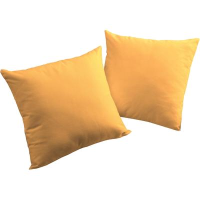 Dekokissen ADAM "Uni Collection", gelb (gelb, unifarben), B:50cm L:50cm, Baumwolle, Dekokissen_Sitzkissen_Kissenhüllen, im Uni Design, Kissenhülle ohne Füllung, 1 Stück Image