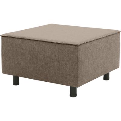 Polsterhocker DOMO COLLECTION "Sonna, individuell erweiterbar", braun, B:73cm H:43cm T:73cm, 100% Olefin, Hocker, Polsterhocker für Terrasse, Garten und Balkon, speziell für Outdoor Image