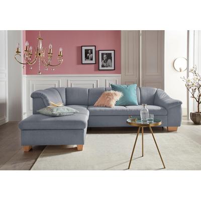 Ecksofa SIT & MORE "Santo L-Form", grau (hellgrau), B:272cm H:82cm T:206cm, Sofas, mit Federkern, wahlweise mit Bettfunktion und Stauraum Image