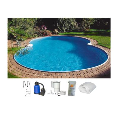 Achtformpool CLEAR POOL "TULUM", weiß, B:350cm H:120cm L:540cm, Schwimmbecken, für den Volleinbau Image