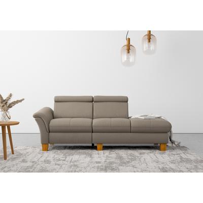 Recamiere HOME AFFAIRE "Lindgren", braun (savannah), B:206cm H:84cm T:93cm, 100% Polyester, Sofas, wahlweise motorische TV-Funktion, Bettkasten und Kopfteilverstellung Image