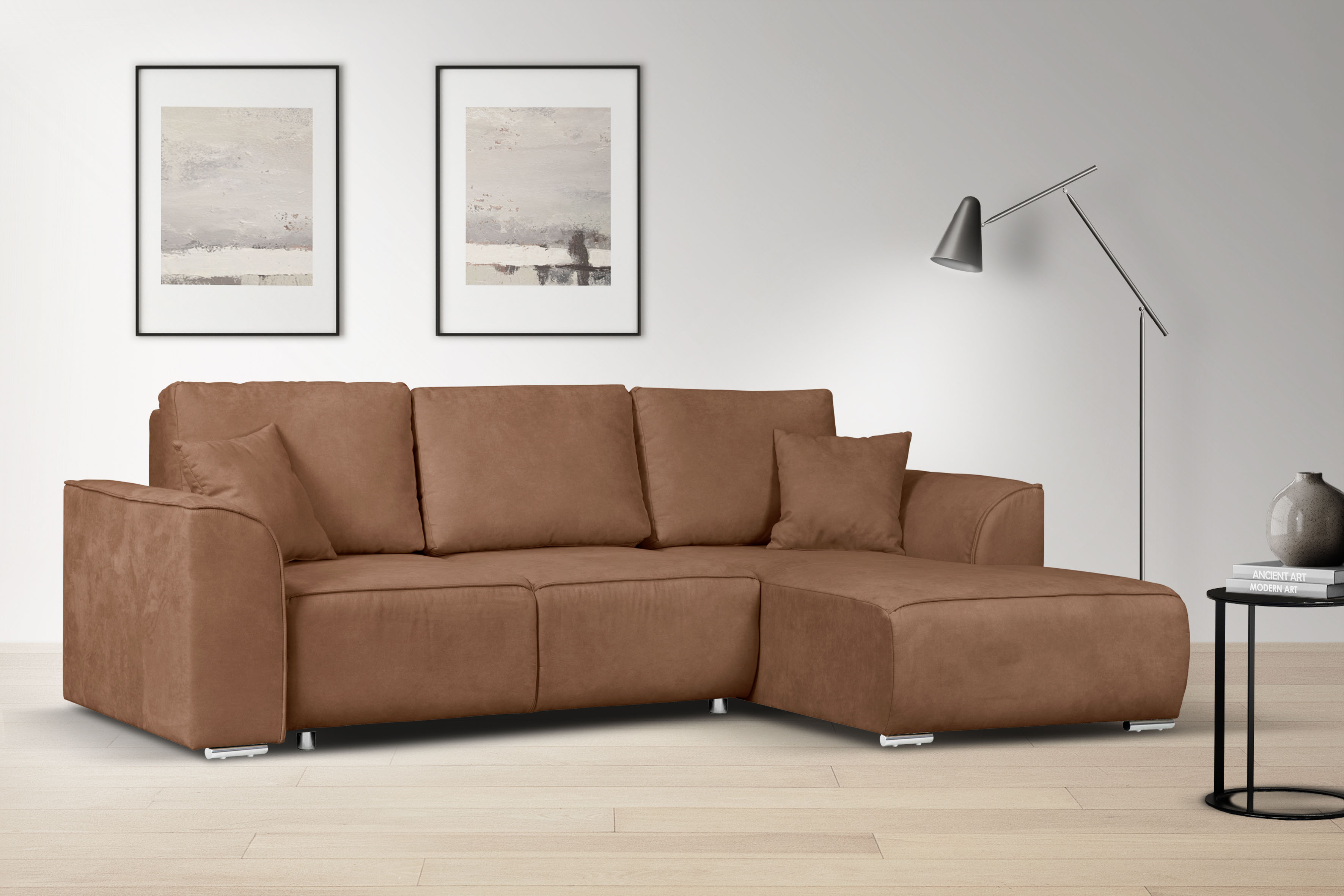 OTTO home "BEATRICE optionale Schlafsofa mit Bettkasten, B/T/H: 265/170/86 cm" L-Form, wahlweise auch mit Bettfunktion und Bettkasten