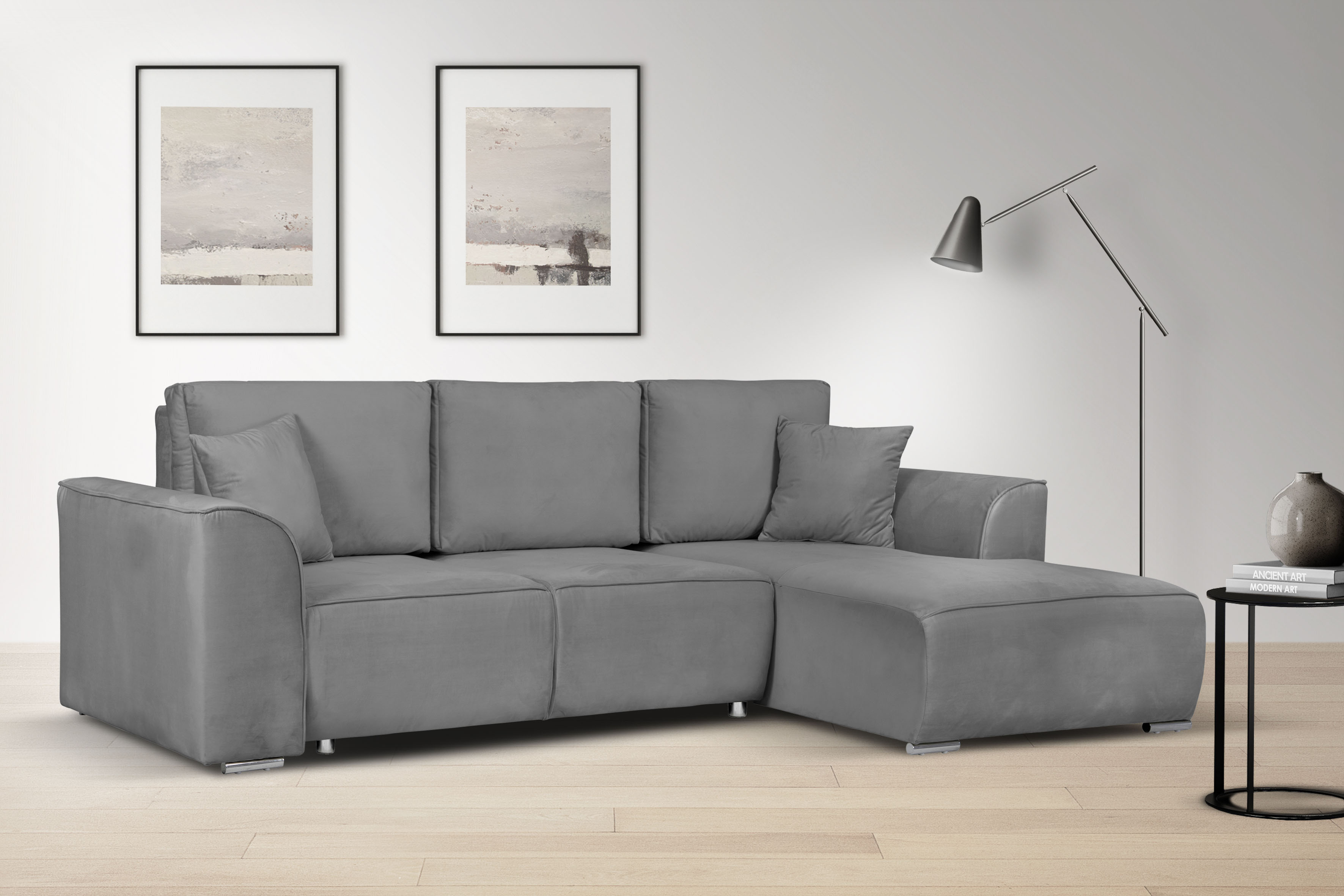 OTTO home "BEATRICE optionale Schlafsofa mit Bettkasten, B/T/H: 265/170/86 cm" L-Form, wahlweise auch mit Bettfunktion und Bettkasten