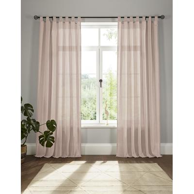 Vorhang ANDAS "Elby 1" Gr. 6, rosa, B:142cm H:295cm, Jacquard, Baumwolle, Polyester, Gardinen, transparent, basic, monochrom, bis 295 cm Länge Image