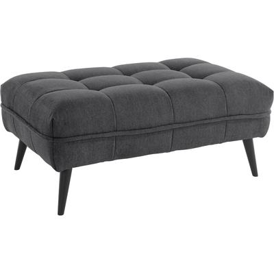 Hocker LEONIQUE "Ariana", grau (charcoal), B:109cm, 90% Polyester 10% Polyamid, Hocker, Polsterhocker Image