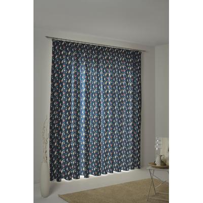 Vorhang ADAM "Space" Gr. 3, blau (dunkelblau), B:145cm H:225cm, Jacquard, Baumwolle (Bio-Baumwolle), Gardinen, aus 100% Bio-Baumwolle, Kräuselband (1 St) Image