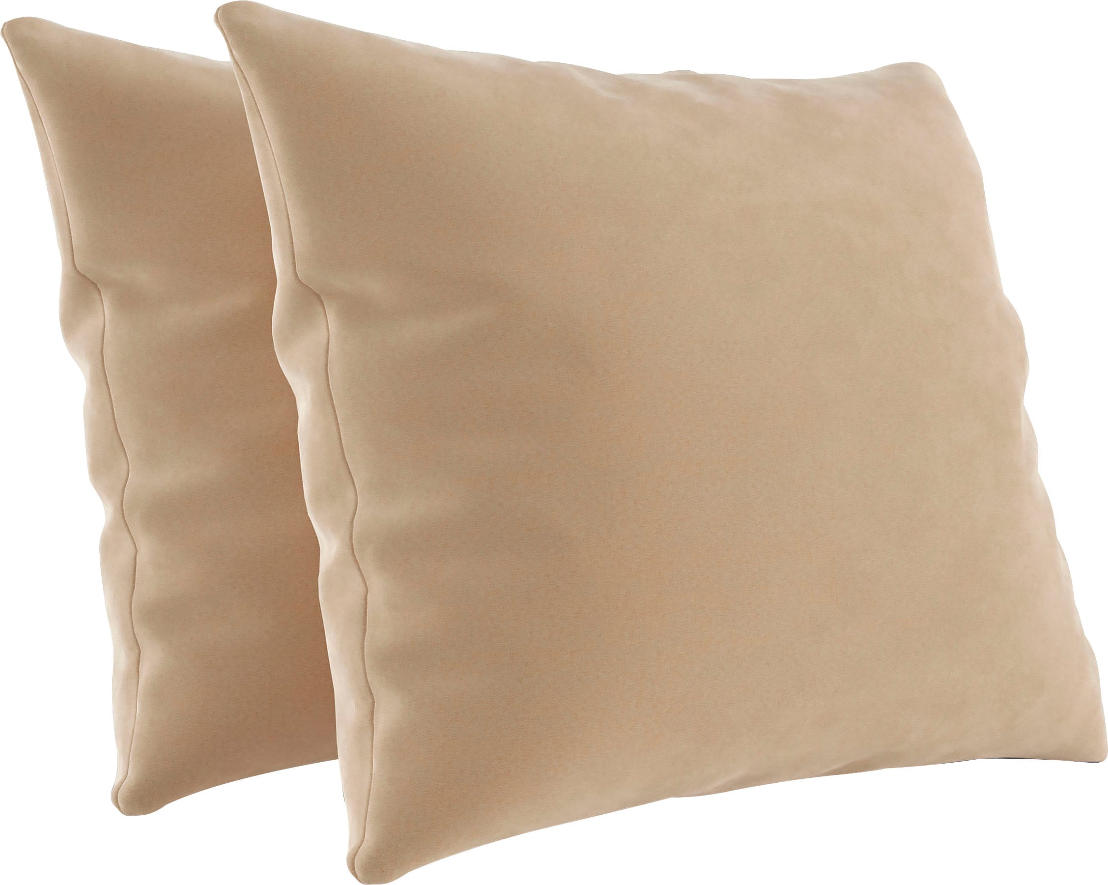 Sofakissen HOME AFFAIRE "Viva", braun (macciato), B:50cm H:50cm T:8cm, 100% Polyester, Polsterauflagen, 2er Kissen-Set wahlweise in zwei Größen