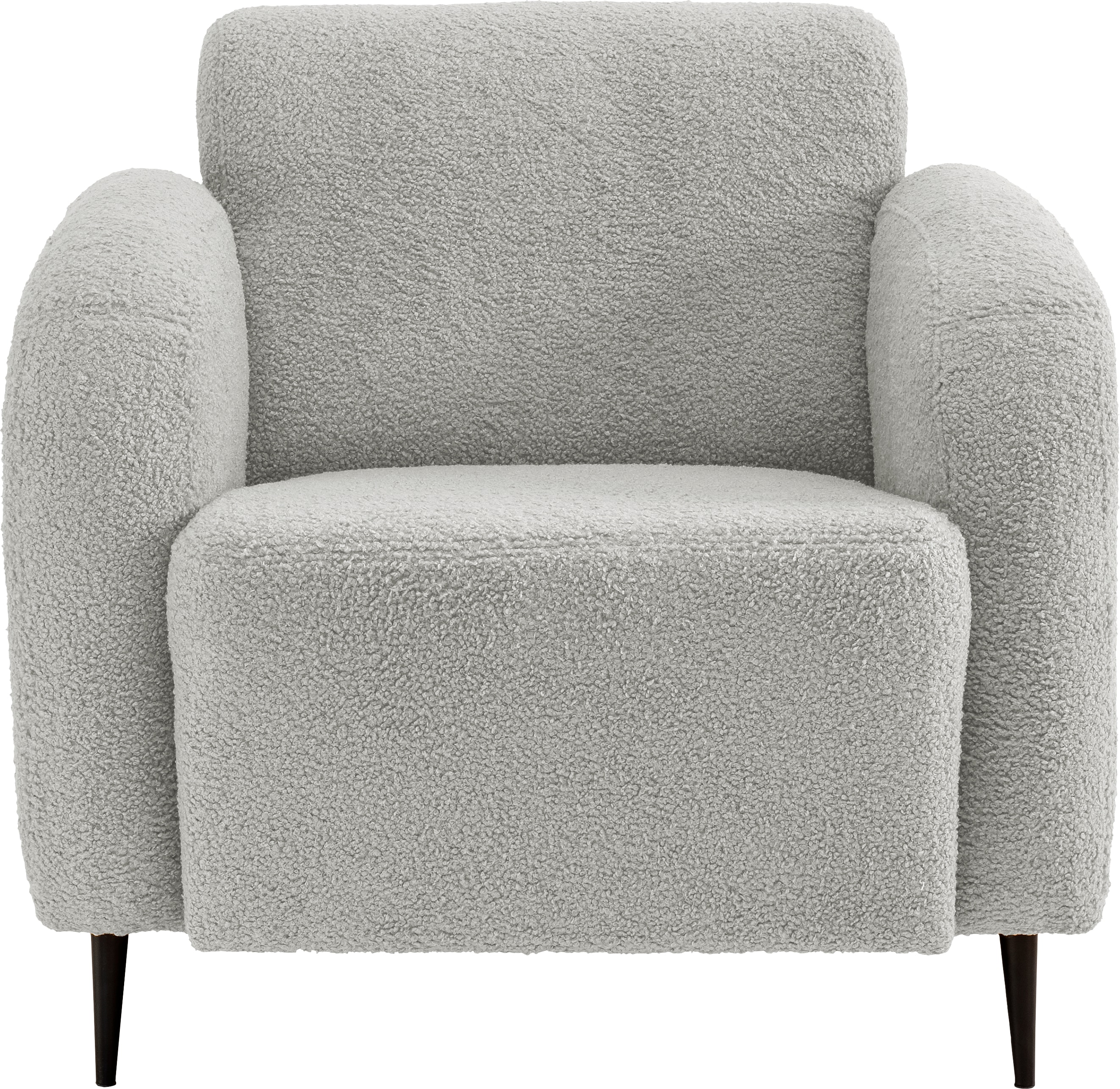 Cocktailsessel HOME AFFAIRE "Marone", silber, B:85cm H:76cm T:90cm, Luxus-Microfser weich 100% Polyester;Struktur fein 100% Polyester, Sessel, Cocktailsessel, auch als 2-Sitzer und 3-Sitzer erhältlich