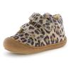 Lauflernschuh NATURINO "Cocoon", Kinder, Gr. 25, braun, taupe leo, Veloursleder, animal-print, modisch, Schuhe, Klettschuh, Babyschuh mit Leo-Muster, Größenschablone zum Download