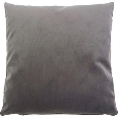Dekokissen GÖZZE "Duval", grau (anthrazit, unifarben), B:50cm L:50cm, Polyester, Dekokissen_Sitzkissen_Kissenhüllen, mit Reißverschluss, Kissenhüle ohne Füllung, 2 Stück Image